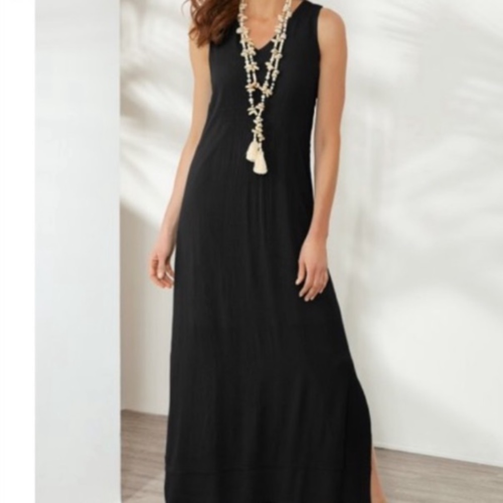 5. Soft Surroundings Katriane Maxi Dress in Black